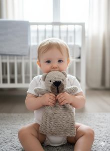 handmade crochet teddy bear for babies and younger kids 