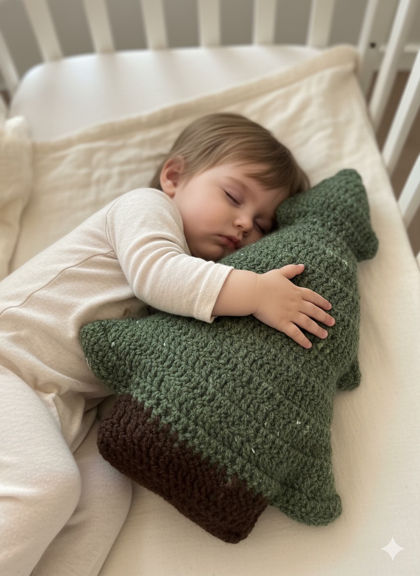 Handmade Crochet Christmas Tree Shaped Cuddle Pillow /cushion _ 100% Handmade and Perfectly Designed With Quality Crochet Yarns - Image 3