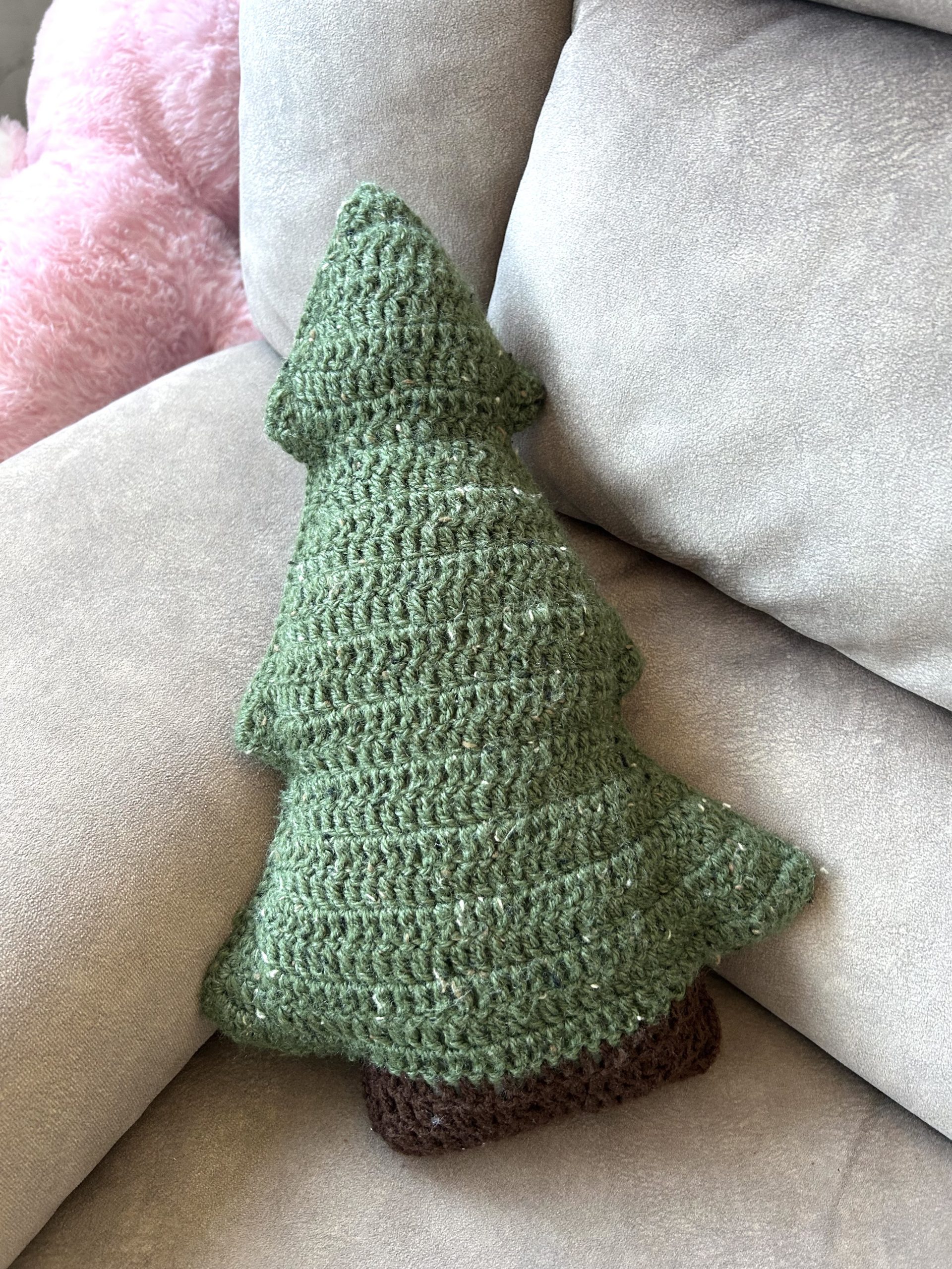 Handmade Crochet Christmas Tree Shaped Cuddle Pillow /cushion _ 100% Handmade and Perfectly Designed With Quality Crochet Yarns - Image 4